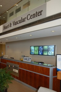 Washington University and Barnes-Jewish Heart & Vascular Center's main entrance is a newly designed lobby located on the first floor Queeny Tower on the Barnes-Jewish Hospital south campus.