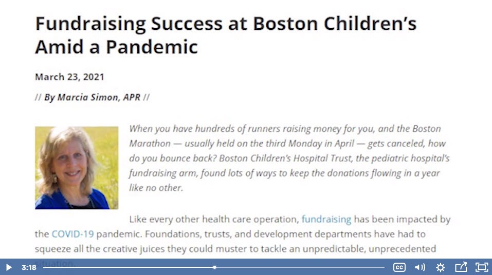 Fundraising Success at Boston Children’s Amid a Pandemic- Thumbnail